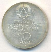 NDK 1985. 10M Ag "Semperoper" plasztiktokban T:BU GDR 1985. 10 Mark Ag "Semperoper" in plastic case C:BU