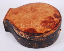 cca 1900 Réz magasságmérő barométer eredeti dobozában, német nyelvű leírással / 
Brass "Höhenme...