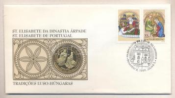 1998. "Lisszaboni Világkiállítás / Carolina gőzhajó aranyozott emlékérem" bélyeges-érmés borítékon, számozott T:PP csak 500db!