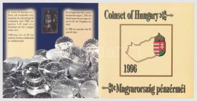 1996. 10f-100Ft 10klf db "50 éves a forint" dísztokos szettben T:BU Csak 7000db!