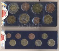 Dánia 2003. 1c,2c,5c,10c,20c,50c,1€,2€ "Specimen" próbaveretek, komplett sor T:1 Tanúsítvánnyal! + Németország 2002. 1c - 2€ komplett sor T:1 együtt a kettő eredeti csomagolásban  Denmark 2003. 1 cent - 2 Euro trial strike set C:Unc with ertificate + Germany 2002. 1 cent - 2 Euro complete set C:Unc in original packing