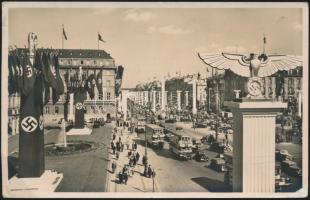 Berlin Unter den Linden boulevard in the festive decorations, NS propaganda (EB)