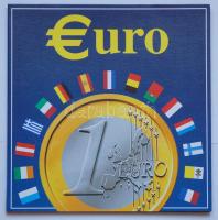 Euro forgalmi sor gyűjtemény albumban: 10 ország komplett forgalmi sora T:1,2 + 2 országé hiányos és 3 ország pénzei teljesen hiányoznak a gyűjtői albumból, összesen 87db különféle euro pénzérme! Euro collectors album with complete set of Euro coins from 10 country, Portugal and Belgium with missing coins and Monaco's, San Marino's and Vatican City's coins are al missing C:Unc,XF