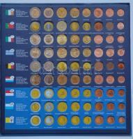 Euro forgalmi sor gyűjtemény albumban: 10 ország komplett forgalmi sora T:1,2 + 2 országé hiányos és...