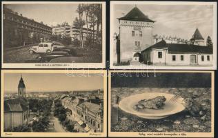 16 db régi, főként használatlan, többnyire magyarországi és két felvidéki városképes lap, valamint a híres miskolci kocsonya békákkal