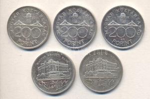 1992. 200Ft Ag "MNB" (5x) T:2