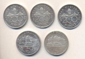 1992. 200Ft Ag "MNB" (5x) T:2