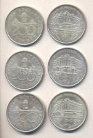 1993. 200Ft Ag "MNB" (6x) T:2