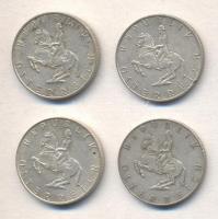 Ausztria 1961-68. 5Sch Ag (4x) T:2-
Austria 1961-68. 5 Schilling Ag (4x) C:VF