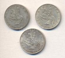 Ausztria 1960-65. 5Sch Ag (3x) T:2,2-
Austria 1960-65. 5 Schilling Ag (3x) C:XF,VF