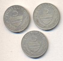Ausztria 1961. 5Sch Ag (2x) + 1965. 5Sch Ag T:2,2- Austria 1961. 5 Schilling Ag (2x) + 1965. 5 Schilling Ag C:XF,VF
