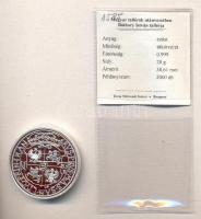 Magyar tallérok utánveretben "Báthory István tallérja 1585." Ag (0,999) 20g T:PP Tanúsítvá...