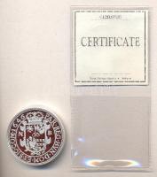 Magyar tallérok utánveretben "I. Rákóczi György Tallérja 1646." Ag (0,999) 20g T:PP Tanúsí...