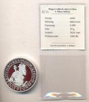 Magyar tallérok utánveretben "I. Miksa Tallérja 1574." Ag (0,999) 20g T:PP Tanúsítvánnyal, csak 2000db!