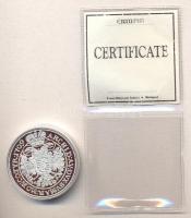 Magyar tallérok utánveretben "I. József Tallérja 1709." Ag (0,999) 20g T:PP Tanúsítvánnyal...