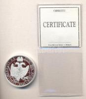 Magyar tallérok utánveretben "Rudolf Tallérja 1598." Ag (0,999) 20g T:PP Tanúsítvánnyal, c...