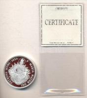 Magyar tallérok utánveretben "I. Ferenc Tallérja 1833." Ag (0,999) 20g T:PP Tanúsítvánnyal...