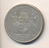 1930. 5P Ag "Horthy-jobbra" T:2-,3