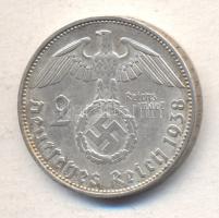 Német 3. Birodalom 1938E 2M Ag "Hindenburg" T:2 German Third Reich 1938E 2 Marks Ag "Hindenburg" C:XF
