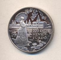 1982. "200 éves Hévíz Fürdő - Dr Moll Károly" ezüstözött ffém emlékérem T:PP patina Díszdobozban