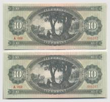 1962. 10Ft (2x) egymás utáni sorszámmal T:I