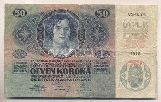 1914. 50K román körbélyegzővel T:III-