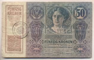 1914. 50K román körbélyegzővel T:III-