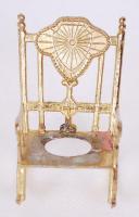 Mini hintaszék, lyukkal a közepén, fém, m:5 cm