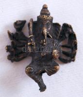 Mini réz "Ganésa" szobor, hindu embertestű istenség. A vállalkozások istene. m:4 cm