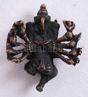 Mini réz "Ganésa" szobor, hindu embertestű istenség. A vállalkozások istene. m:4 cm