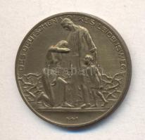 Német Birodalom / Weimari Köztársaság 1923. "Des Deutschen Volkes Leidensweg / AM 1. DEZEMBER 1923 KOSTETE IN PAPIERMARK 1 PFUND BROT 260 MILLIARD. 1 PFUND FLEISCH 3,2 BILLIONEN MILLIARDEN 1 GLAS BIER 1 BILLION" Br emlékérem (31mm) T:2 German Empire / Weimar Republic 1923. Br commemorative medal T:2