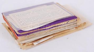 cca 1890-1920 Okmány és nyomtatvány hagyaték tétel kb 30 db