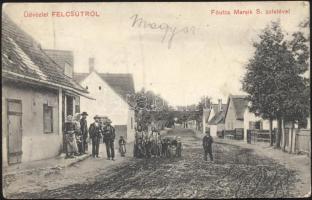 Felcsút Fő utca Marsik S. üzletével (Rb)