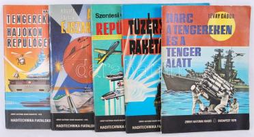 1976-1979 Öt darab haditechnikai füzet fiataloknak, Zrinyi katonai kiadó