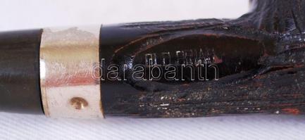 Old Briar pipa, törött véggel, h:14 cm
