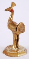 Mini öntött bronz páva, m:6 cm