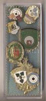 Németország 6db különféle lövész egyesületi jelvény, mindegyik zománcozott T:1-,2 Germany 6 different enamelled rifle-club badges C:AU,XF