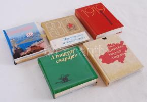 5 darab minikönyv: A magyar csapajev, Harminc éves a rendőrképzés, Szovjetunó, 1919 Vöröskatonák, Ká...