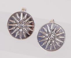 Ezüst (Ag) mandzsettagomb pár /  A pair of silver cufflings, 9gr