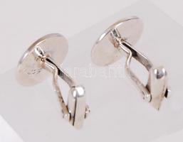 Ezüst (Ag) mandzsettagomb pár / 
A pair of silver cufflings, 9gr