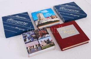 5 darab minikönyv: Magyarország, Monuments (angol), Magyar várak, Budapest (több nyelvű), Folk art (...