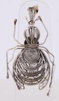 Szkarabeusz bogár formájú ezüst (Ag) filigrán medál / 
Silver scarab medallion, 6cm, 5,85gr