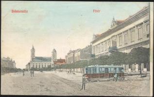 Békéscsaba Főtér villamossal (b)