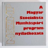 Minikönyv: A Magyar Szocialista Munkáspárt programnyilatkozata, eredeti díszdobozában, sorszámozott