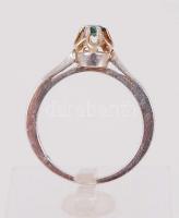 Ezüst (Ag) gyűrű szintetikus zafírral / 
Silver ring with synthetic sapphire, 53, 2,58gr