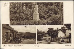 Isaszeg Adler Vilmos kereskedése, vasútállomás