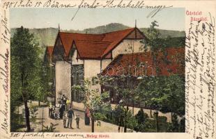 1902 Báznafürdő Meleg fürdő hosszúcímzéses