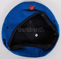 Orosz barettsapka (59): kék (szárazföldi egység), sarló-kalapácsos jelvénnyel