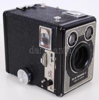Kodak six-20 "Brownie" E, eredeti tartójában, 11×12×9 cm