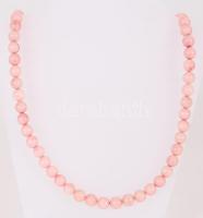 Nemeskorall nyaklánc ezüst (Ag) szerelékkel /  Precious coral necklace with silver accessories, 44cm